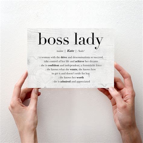 Gift for Boss Lady, Personalized Girl Boss Babe Card, Custom Boss Lady ...