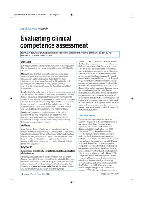 Pdf Evaluating Clinical Competence Assessment