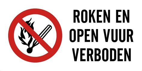 Roken En Open Vuur Verboden ST3015ROVV