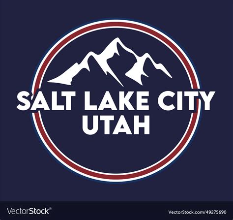 salt lake city utah united states royalty  vector image