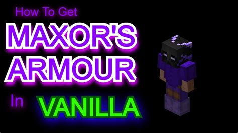 How To Get Maxor S Armor From Hypixel Skyblock In Vanilla Minecraft