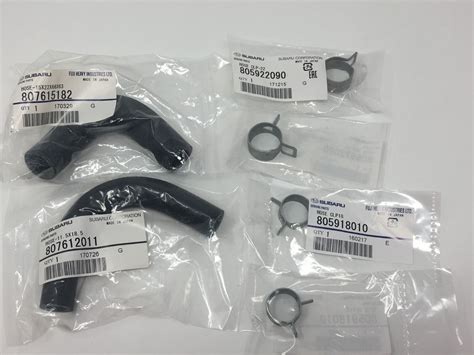 2002 2019 Subaru WRX STi Turbo Water Pump Bypass Hoses Clamps OEM