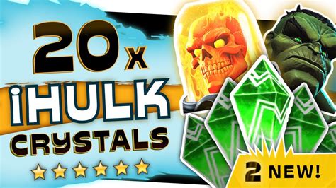 20x 6 Star Immortal Hulk Crystal Opening Cosmic Ghost Rider 2 New Marvel Contest Of