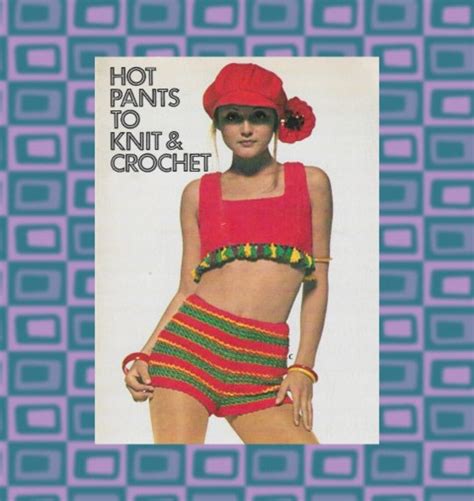 Two Vintage Crochet Hot Pants Set Patterns Cute Retro Fashion Patterns From A Coats