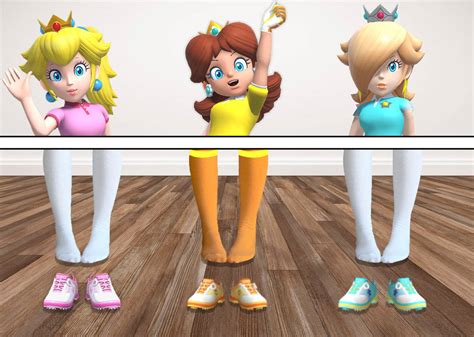 Mario Golf Princesses Socked Feet By Billybonko On Deviantart