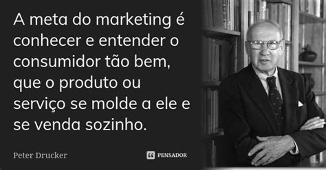 A meta do marketing é conhecer e Peter Drucker Pensador