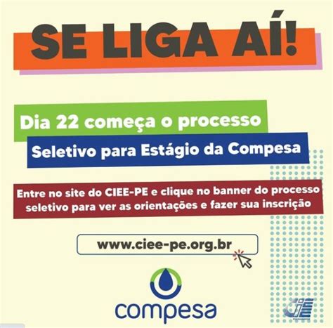 Compesa Seleciona Estagi Rios De Cursos Superiores E T Cnicos