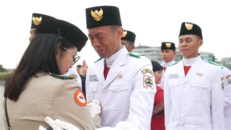 Foto Penampakan Paskibaraka Tim Nusantara Yang Kibarkan Merah Putih Di IKN