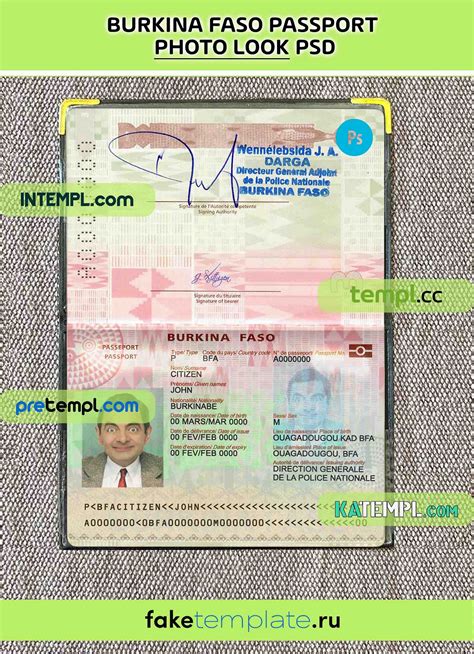 Honduras Passport Editable Psd Files Scan And Photo Look Templates 2 In 1 By Mytempl Store