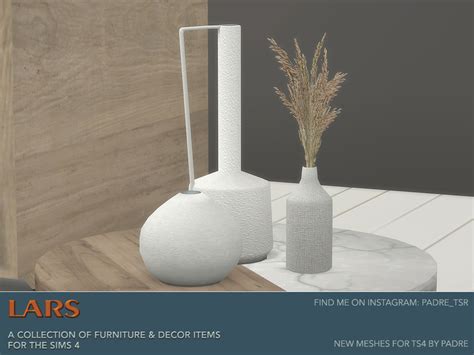 The Sims Resource Lars Living Room Three Vases With Grasses