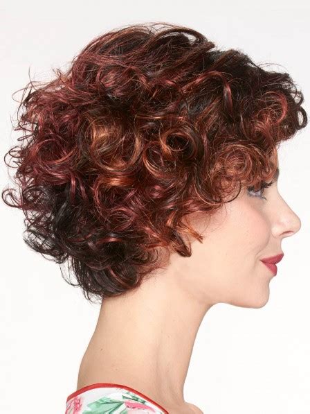 Red Short Curly Synthetic Hair Women Wigs