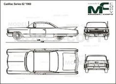 Cadillac Series 62 1960 2d Drawing Blueprints 39488 Model Copy