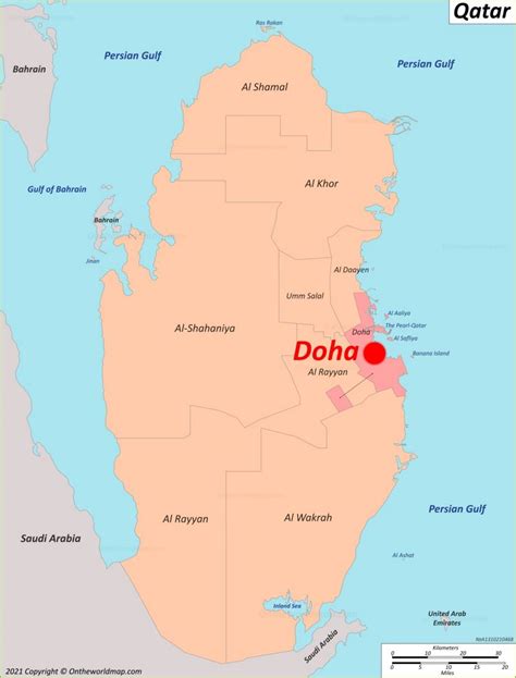 Doha Location On The Qatar Map