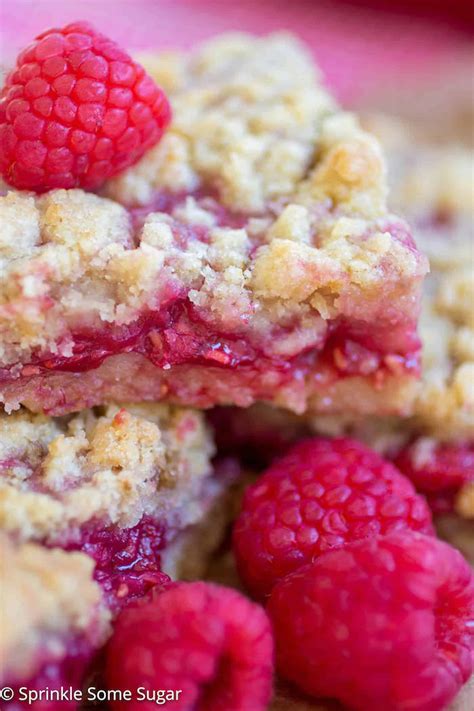 Raspberry Lemon Crumble Bars Sprinkle Some Sugar