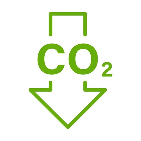 Reducing Co Emissions Icon Vector Stop Climate Change Sign For Graphic