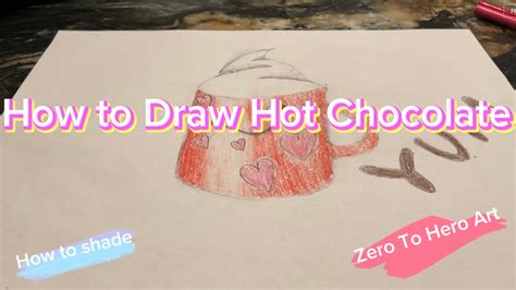 How To Draw Hot Chocolate With Shading YouTube