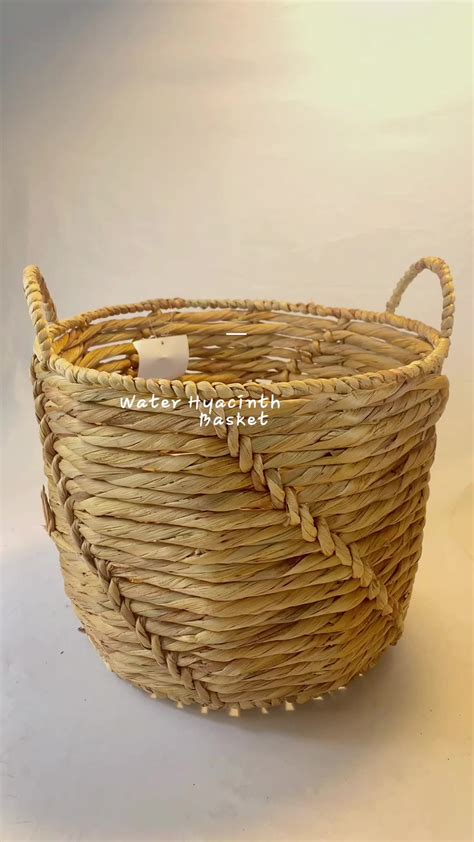 Eco Friendly Water Hyacinth Basket Storage Basket Weaving Basket For