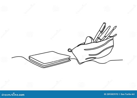 A Set of Stationery and Books Stock Vector - Illustration of learning ...