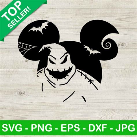 Oogie Boogie Mickey Head Svg Disney Halloween Svg Oogie Boogie Disney Svg