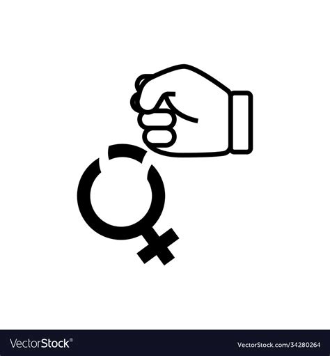 Violence Against Women Icon Design Template Vector Image