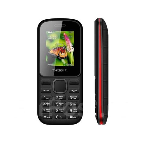 Телефон мобильный TeXet TM-130 Черно/красный, до 8 гб, 1.77", моноблок ...
