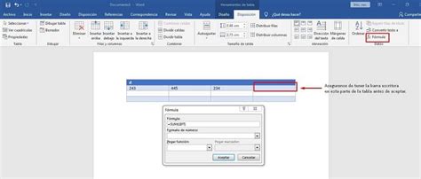 Insertas Fórmulas En Word Cómo Sumar Restar Multiplicar Y Dividir