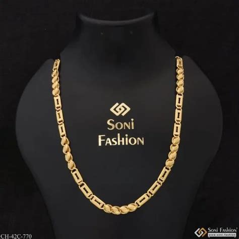 Gram Gold Plated Kohli With Nawabi Artisanal Design Chain For Men