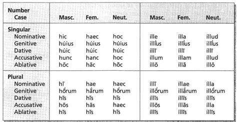 Demonstrative Pronouns Latin