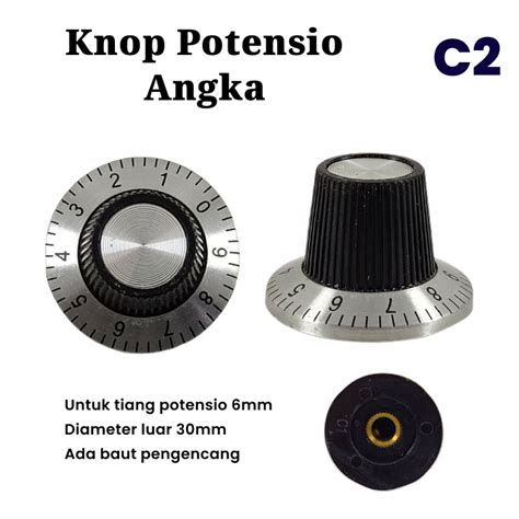 Knop Potensio Baut Angka C2 Knob Nomor Lazada Indonesia