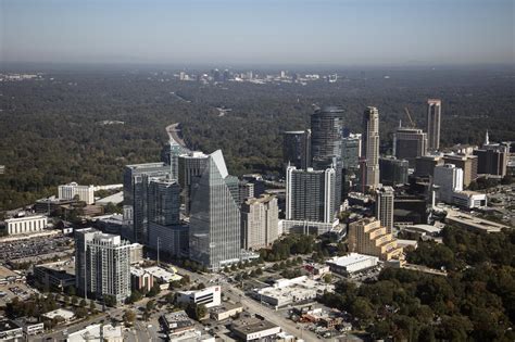 Aerial Photograph Of Atlanta Georgia Taken In October 2017 With A Focus On The City S