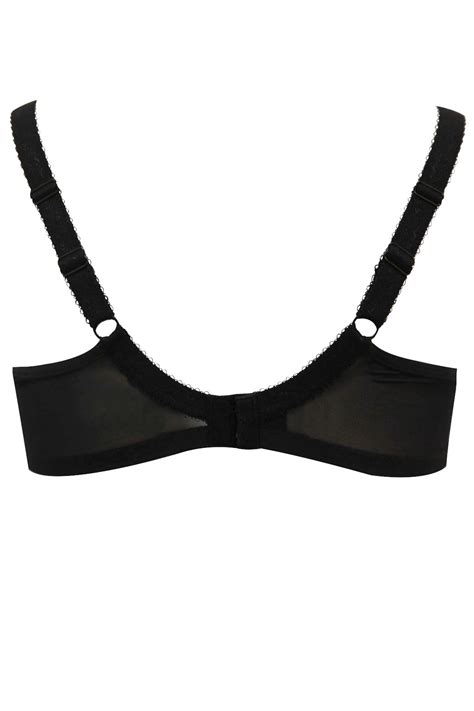 ELOMI Black And Nude Bijou Soiree Underwired Bra Plus Size 40E 40F 40FF 40G 40GGG 40H 42E 42F 42FF