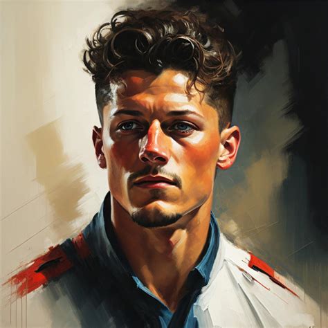 Patrick Mahomes Portrait Two Digital Art by Bob Smerecki - Fine Art America