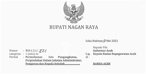 Beredar Surat Pj Bupati Nagan Raya Usul Puluhan Pejabat Untuk Dimutasi