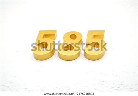 Number 585 Made Gold Painted Teak Stock Photo 2176210803 | Shutterstock