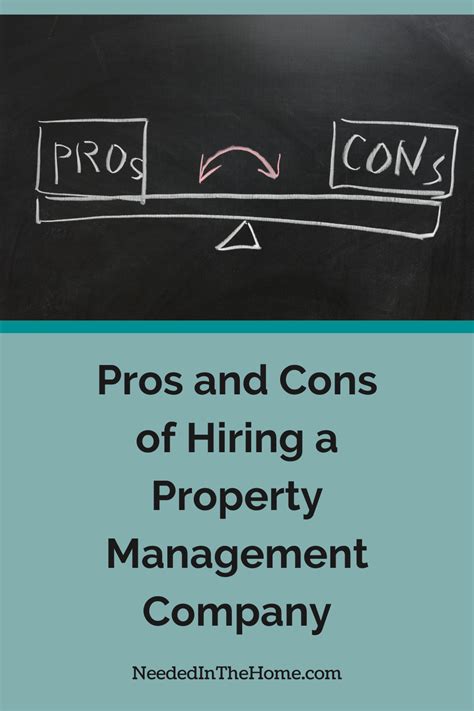 The Pros And Cons Of Hiring A Property Management Company NeededInTheHome