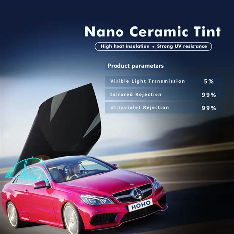 50cm X 300cm Window Tint Nano Ceramic Solar Film VLT 5 Car Safety