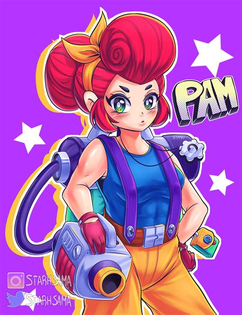 Pam Remodel FanArt! Do you like her remodel? : r/Brawlstars