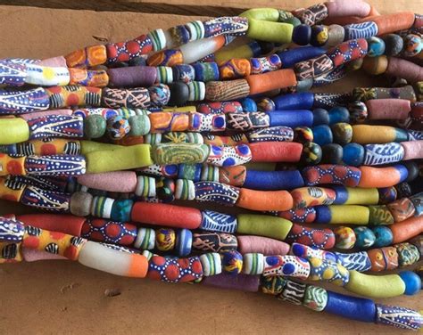 30 Mixed Recycled Glass Beads Ghana Krobo Glass Beads 1114mm