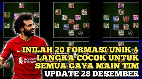 Inilah Formasi Unik Dan Langka Cocok Untuk Semua Gaya Main Tim