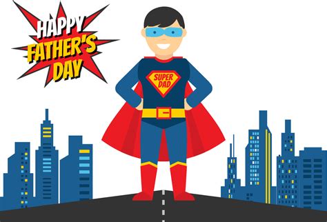 Superhero Father Day Illustration Superman Free Download Png Hd