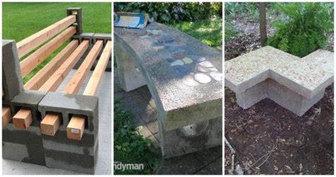 15 Simple DIY Concrete Bench Ideas To Make