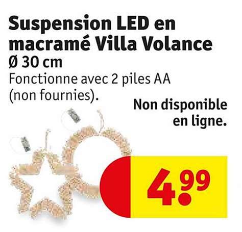 Promo Suspension Led En Macramé Villa Volance chez Kruidvat iCatalogue fr