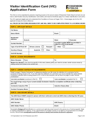 Fillable Online Ef Auwp Contentuploadsvisitor Identification Card