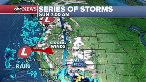 Major Storm Slams Into West Coast With Powerful Winds Heavy Rain And Snow Abc News