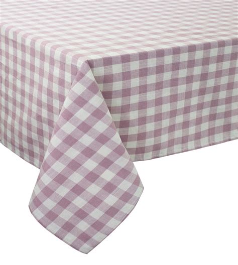 Pale Pink Classic Gingham Checkered Tablecloth Thin Cotton Etsy