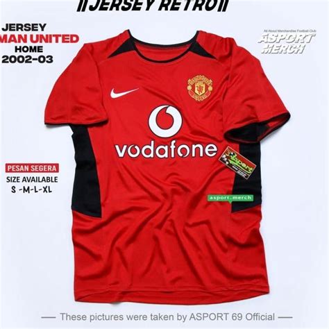 Jual Jersey Retro Mu Man United Home Soccer Jersey Mu Grade