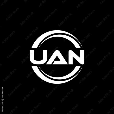 UAN letter logo design with black background in illustrator, vector ...