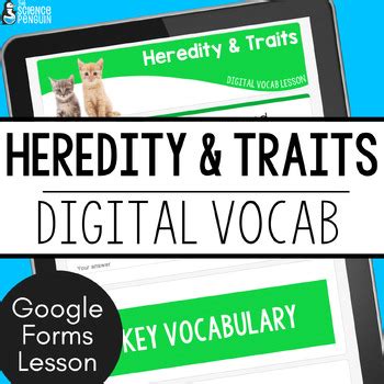 Inheritance Digital Science Vocabulary | offspring, inherited trait ...