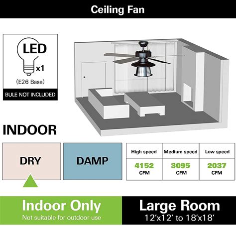 Buy 52 Inch Traditional Style Indoor Ceiling Fan With Light Kit Remote