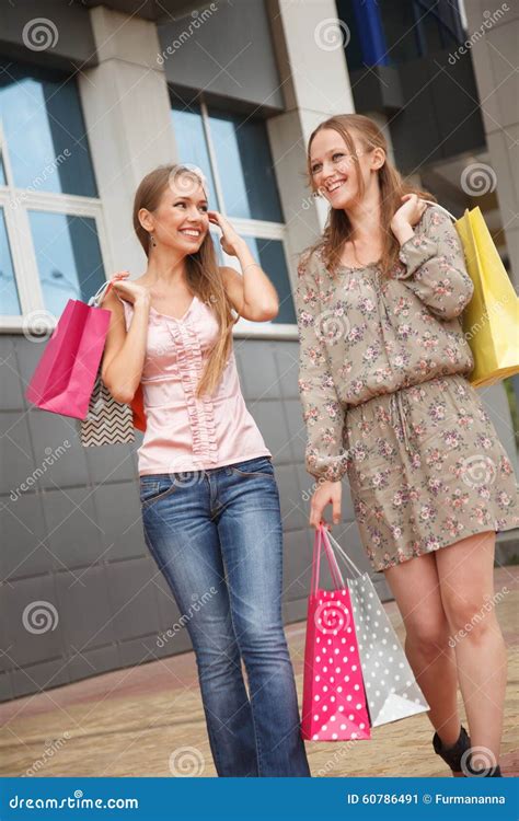 Friends Shopping Stock Image Image Of Consumerism Color 60786491